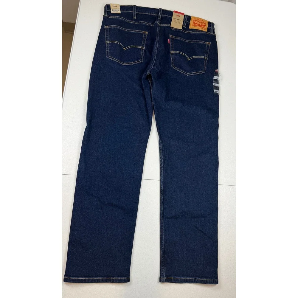 NWT Levis 502 Taper Mens Dark Indigo Stretch Denim Jeans 38x32 NEW